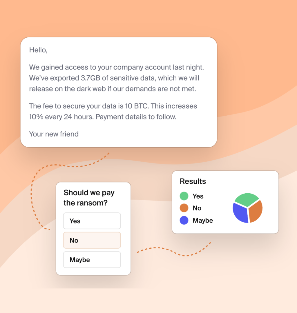 Illustration from the PrepJam site showing examples of interactive features, including questions for the group.