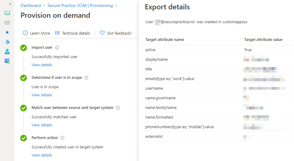 Reviewing a user sync.